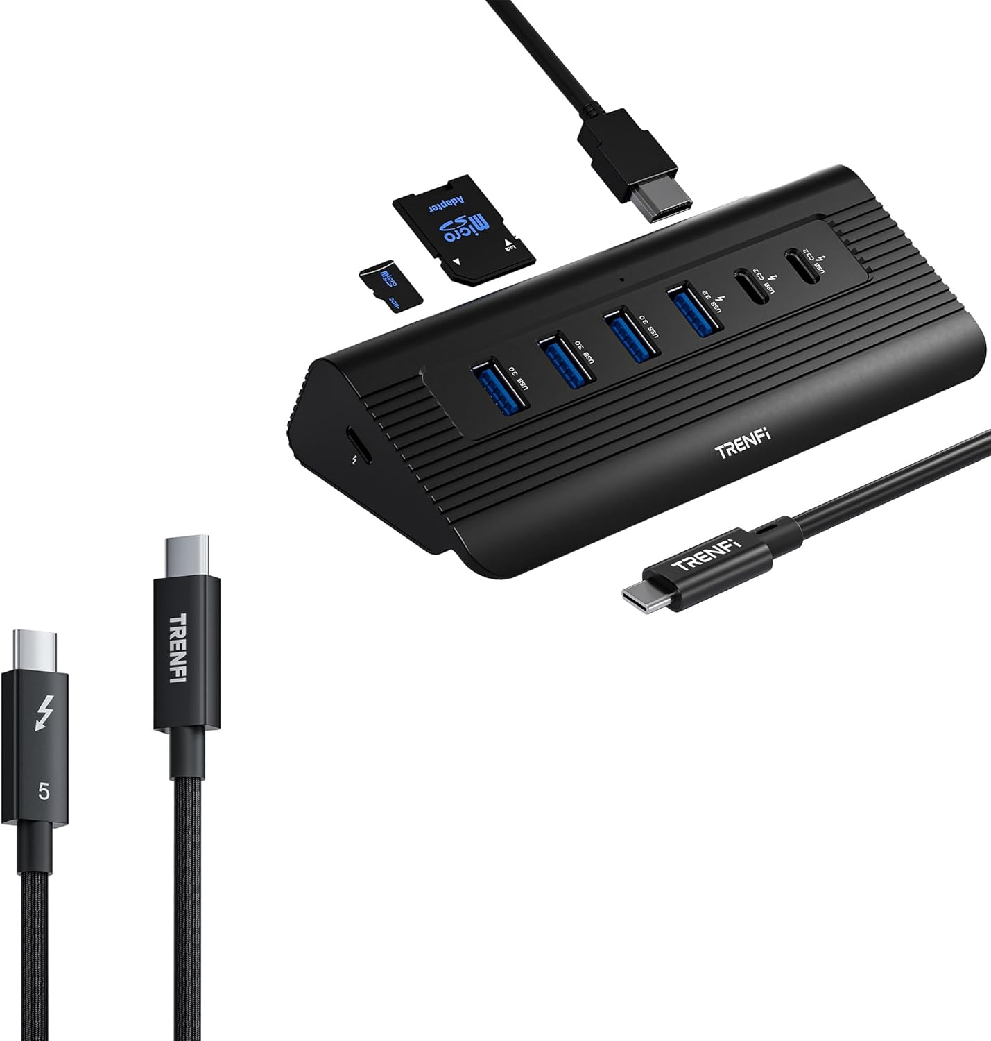 10-in-1 USB-C Hub Black + Thunderbolt 5 Cable
