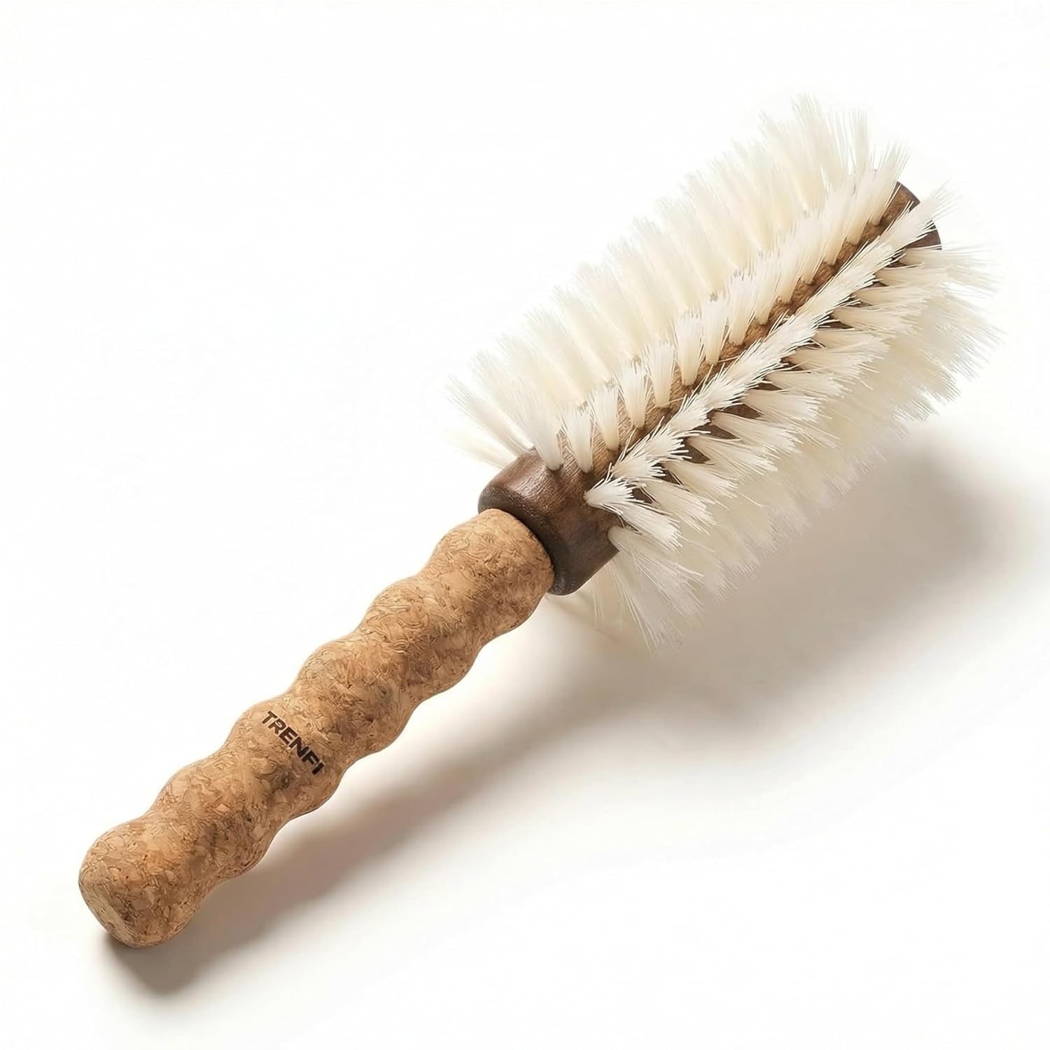 Boar Bristle Round Brush with Cork Handle - 2.75 Inch with Nylon Pins - Blow …
