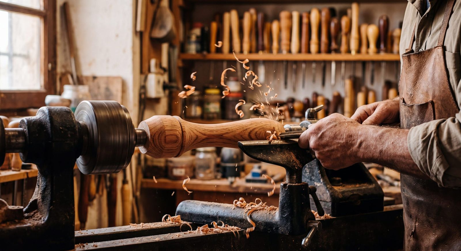 Natural wood and brush material detail