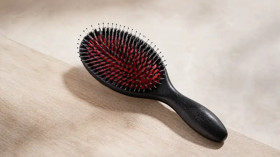 A-Series red oak oval cushion brush